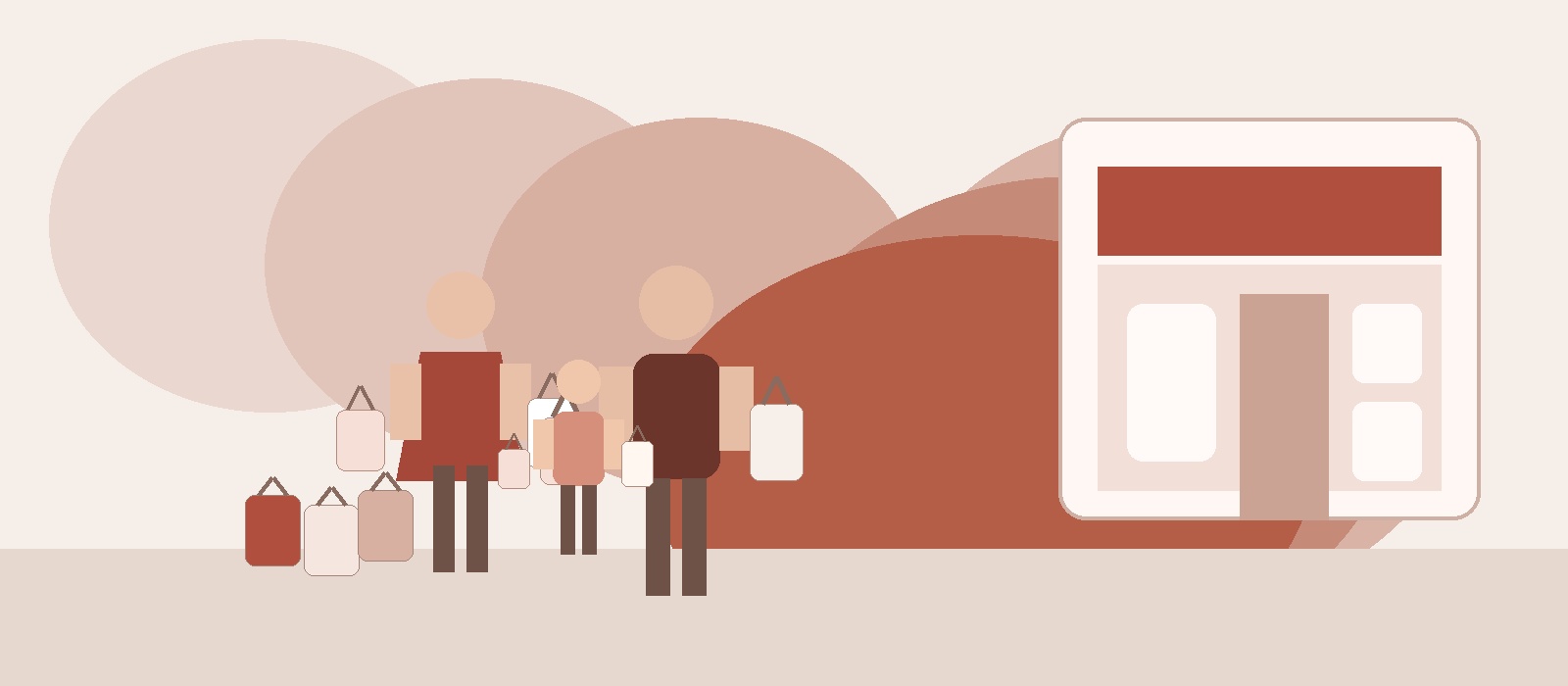 Family shopping banner